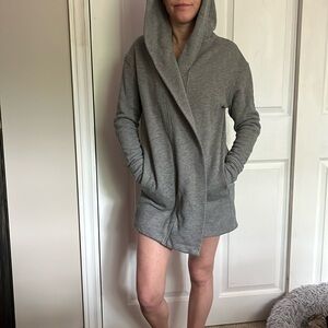 Aritzia Community Gray Hooded Cardigan xxs
